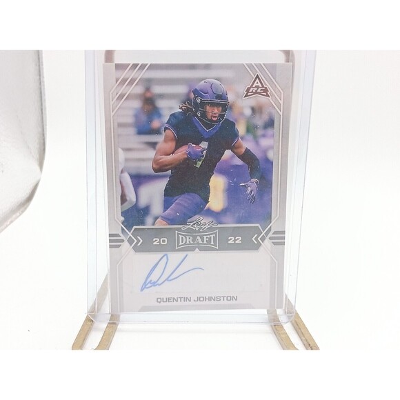 5/$25 Leaf Draft QUENTIN JOHNSTON Autograph #BA-QH1 Rookie Auto TCU Chargers - Picture 1 of 6